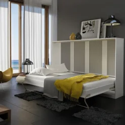 Letto a scomparsa orizzontale 140x200 cm alla francese bianco Chimera
