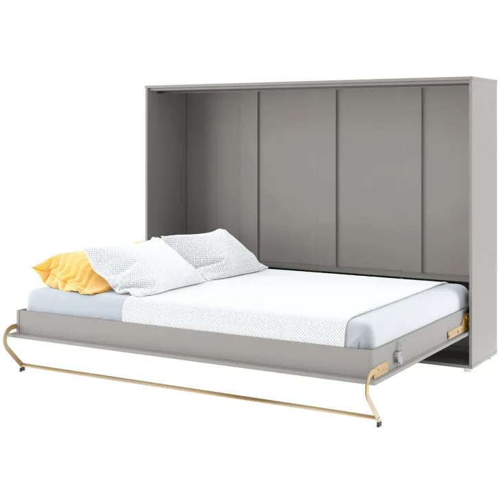Letto a scomparsa orizzontale 140x200 cm alla francese grigio Chimera