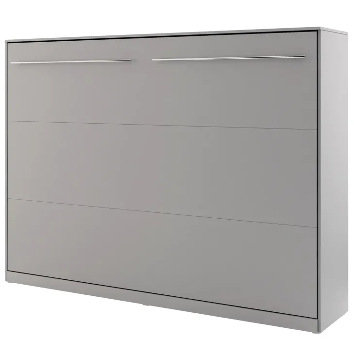 Letto a scomparsa orizzontale 140x200 cm alla francese grigio Chimera