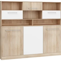 Letto a scomparsa orizzontale 90x200cm singolo con libreria rovere bianco Alvin Gihome®