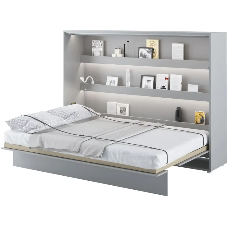 Letto a scomparsa orizzontale 160x200 cm matrimoniale grigio Camelio
