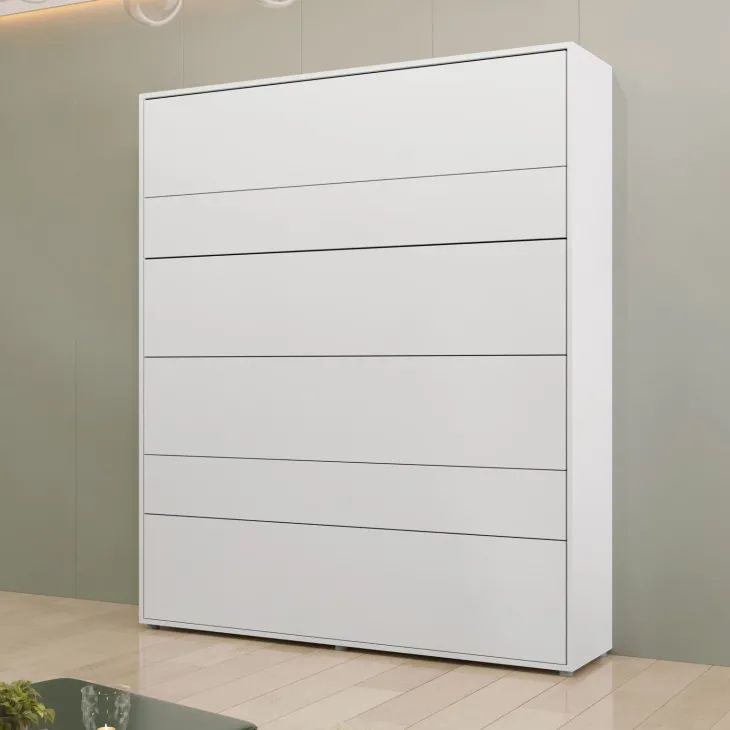 Letto a scomparsa verticale 180x200 cm matrimoniale oversize bianco Camelio