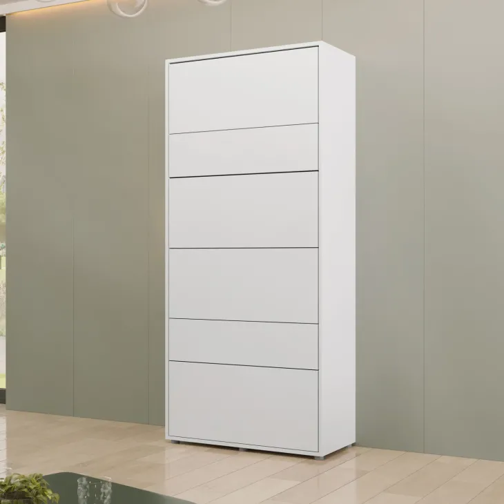 Letto a scomparsa verticale 90x200 cm singolo bianco Camelio