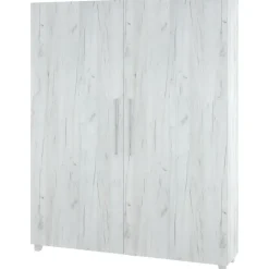 Letto a scomparsa verticale 160x200cm matrimoniale bianco pino Calvin Gihome®