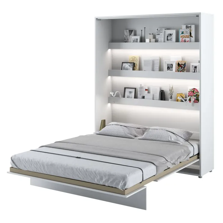 Letto a scomparsa verticale 160x200 cm matrimoniale bianco Camelio