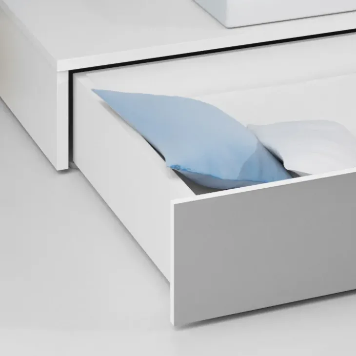 Letto a soppalco con armadio 324x180cm bianco grigio 2 letti Diego Gihome®