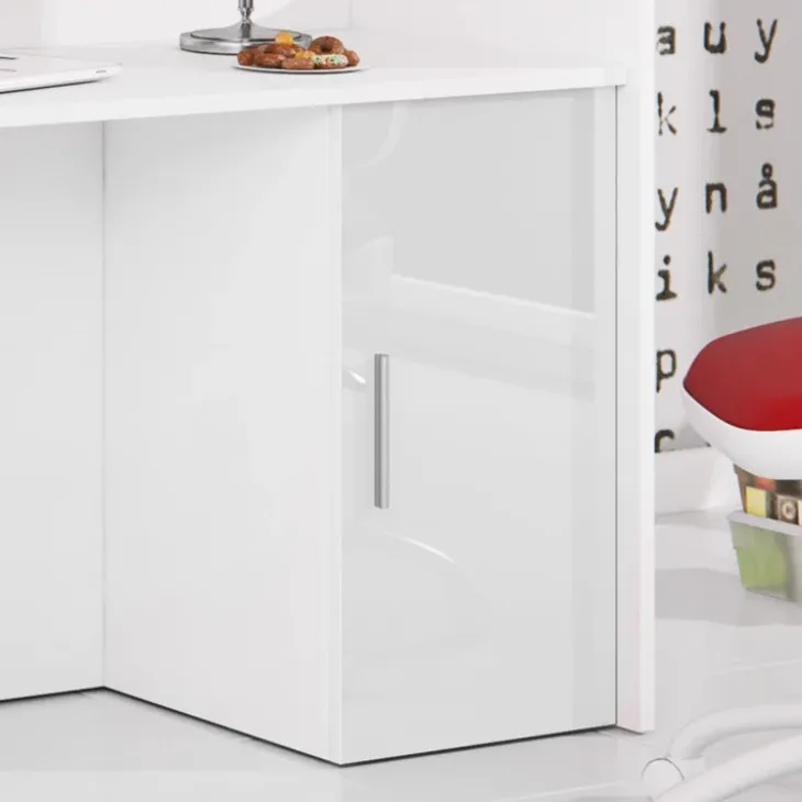 Letto a soppalco con armadio 254x120cm bianco Simone Gihome®