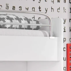 Letto a soppalco con armadio 254x120cm bianco Simone Gihome®