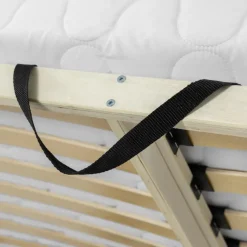 Letto contenitore alla francese 140x200cm imbottito velluto senape Poffi