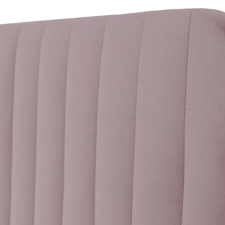 Letto contenitore alla francese 140x200cm imbottito velluto rosa Poffi