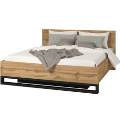 Letto contenitore matrimoniale oversize 180x200cm rovere nero Petra