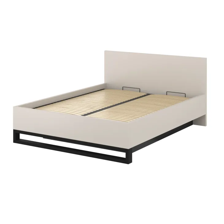 Letto contenitore matrimoniale oversize 180x200cm beige cashmere Petra