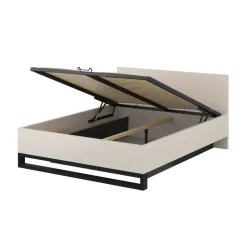 Letto contenitore matrimoniale oversize 180x200cm beige cashmere Petra