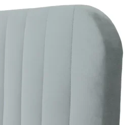 Letto contenitore matrimoniale oversize 180x200 imbottito velluto grigio Poffi