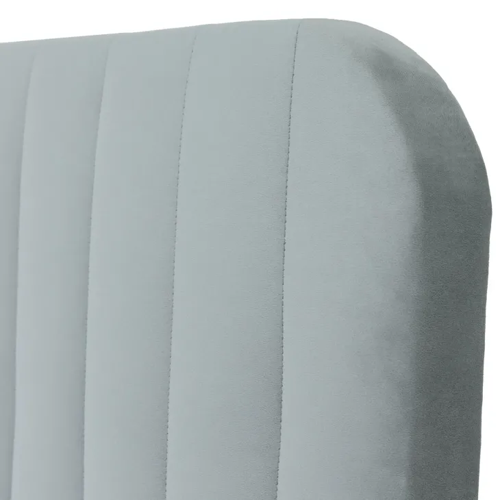 Letto contenitore matrimoniale oversize 180x200 imbottito velluto grigio Poffi