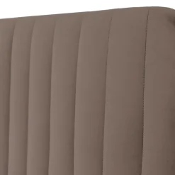 Letto contenitore matrimoniale 160x200 imbottito velluto marrone Poffi
