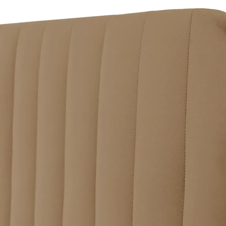 Letto contenitore matrimoniale 160x200 imbottito velluto tortora Poffi
