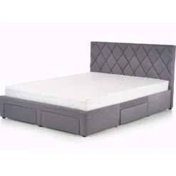 Letto matrimoniale con cassettoni 160x200cm grigio nero Galileo