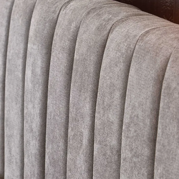 Letto matrimoniale imbottito 160x200cm grigio chiaro Varano