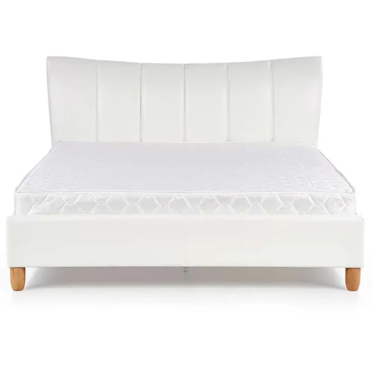 Letto matrimoniale in ecopelle 160x200cm bianco Cabras Gihome®