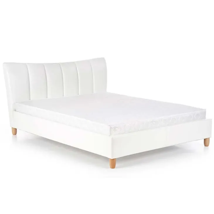 Letto matrimoniale in ecopelle 160x200cm bianco Cabras Gihome®