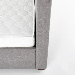 Letto matrimoniale in tessuto con cassettoni 160x200cm grigio Mestre Gihome®