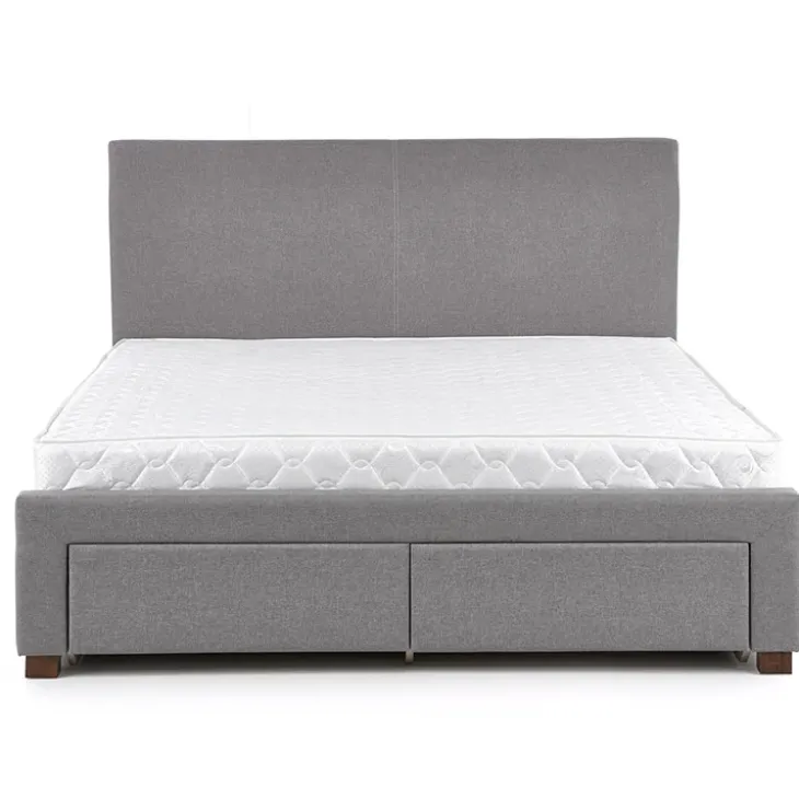Letto matrimoniale in tessuto con cassettoni 160x200cm grigio Mestre Gihome®