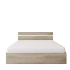Letto matrimoniale oversize 180x200 cm contenitore rovere bianco lucido Sleepy