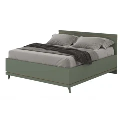 Letto matrimoniale oversize 180x200 cm moderno verde salvia Yu