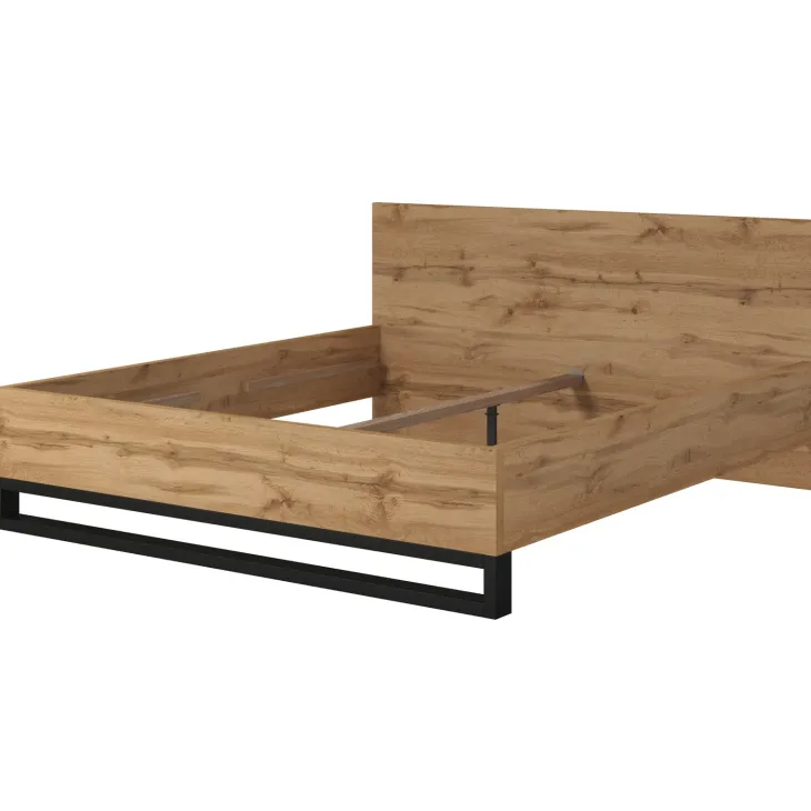 Letto matrimoniale oversize 180x200cm rovere nero Petra