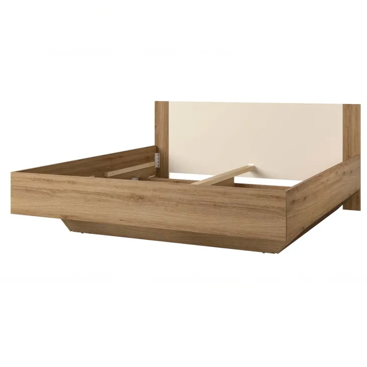 Letto matrimoniale oversize 180x200cm rovere beige Ama