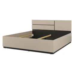 Letto matrimoniale oversize 180x200cm testiera reversibile tortora Lolla