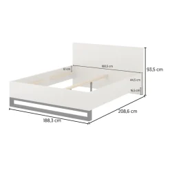 Letto matrimoniale oversize 180x200cm beige cashmere Petra