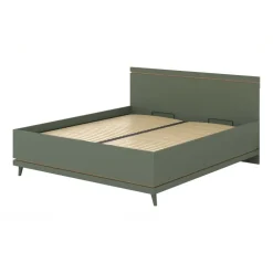 Letto matrimoniale oversize contenitore 180x200 cm con rete verde salvia Yu