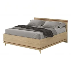 Letto matrimoniale oversize 180x200 cm moderno rovere Yu