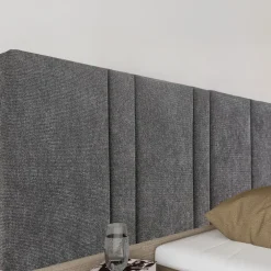 Letto matrimoniale oversize 180x200cm contenitore con comodini rovere scuro marrone Rebecca