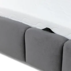 Letto matrimoniale oversize 180x200 cm con rete contenitore imbottito grigio scuro Cometa