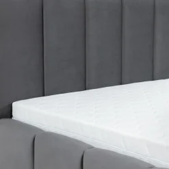 Letto matrimoniale oversize 180x200 cm con rete contenitore imbottito grigio scuro Cometa