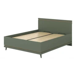Letto matrimoniale standard contenitore 160x200 cm con rete verde salvia Yu