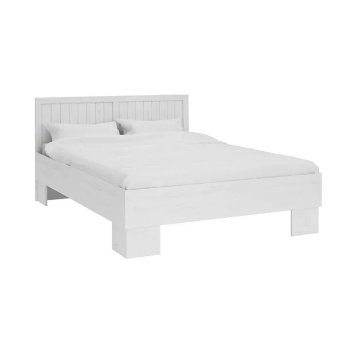 Letto matrimoniale 160x200cm bianco frassinato Provenza