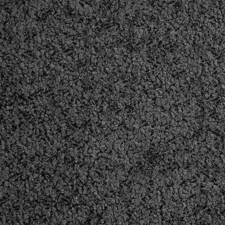 Letto matrimoniale 160x200cm con rete contenitore imbottito tessuto bouclé nero Aluna