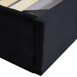 Letto matrimoniale 160x200cm con rete contenitore nero oro Esther