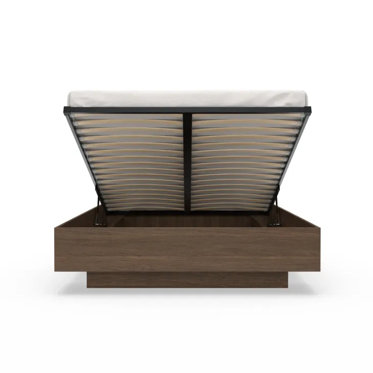 Letto matrimoniale 160x200cm contenitore camera da letto noce Bois