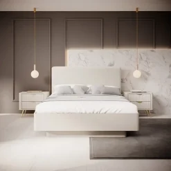 Letto matrimoniale 160x200cm contenitore beige Ramis