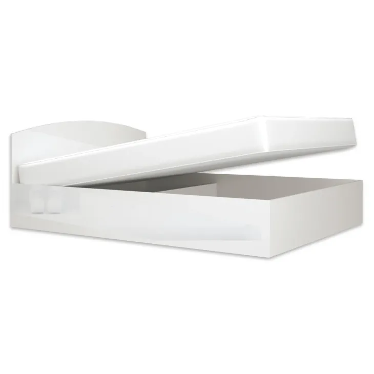 Letto matrimoniale 160x200cm standard bianco lucido Roma-Sorrento