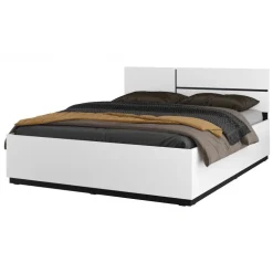 Letto matrimoniale 160x200cm testiera reversibile bianco opaco Lolla