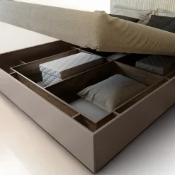 Letto matrimoniale 160x200 contenitore con comodini noce marrone Dusk