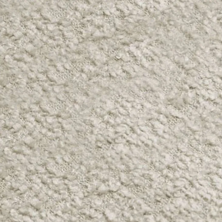 Letto oversize 180x200cm con rete contenitore imbottito tessuto bouclé beige Aluna