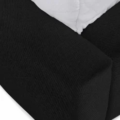Letto oversize 180x200cm con rete contenitore imbottito nero Aluna