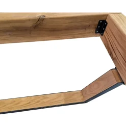 Letto oversize 180x200cm testiera imbottita gambe in metallo legno massello rovere antracite Venalia